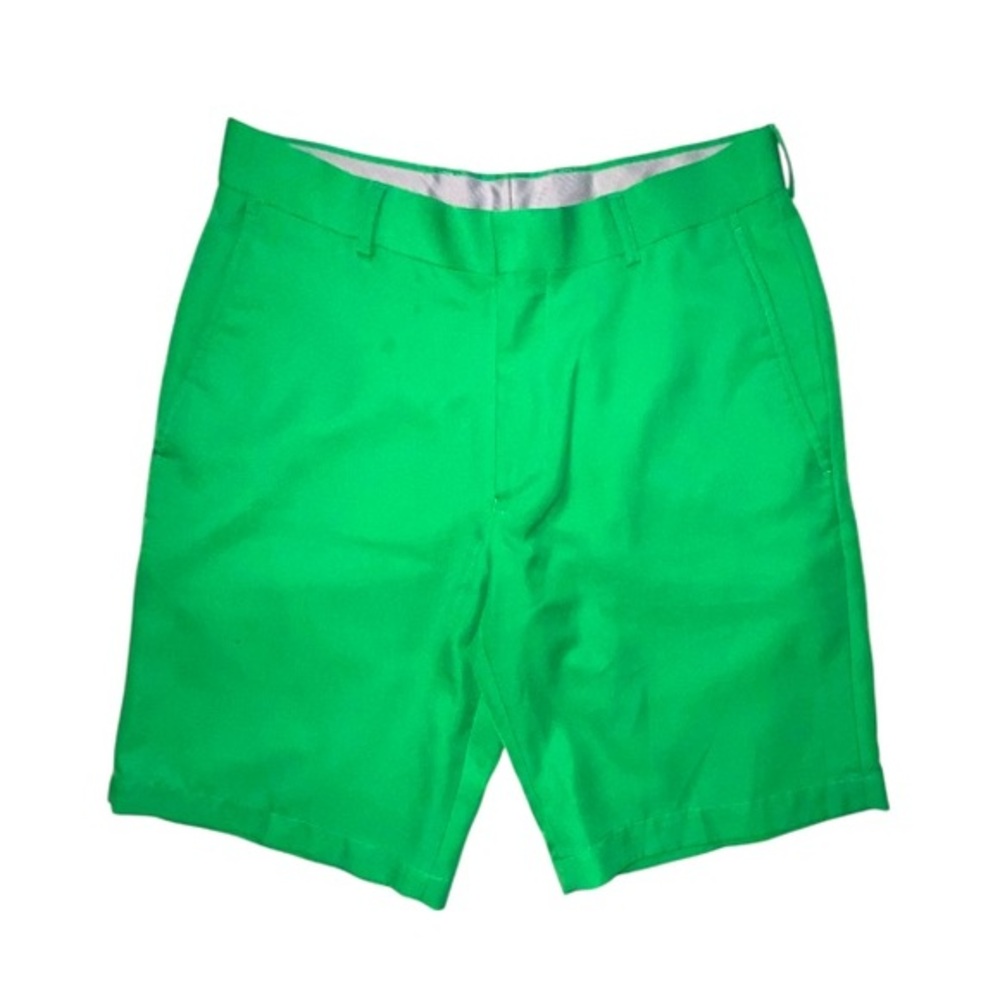 Louis Raphael Golf Flat Front Shorts Green Size 30
